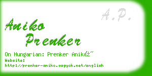 aniko prenker business card